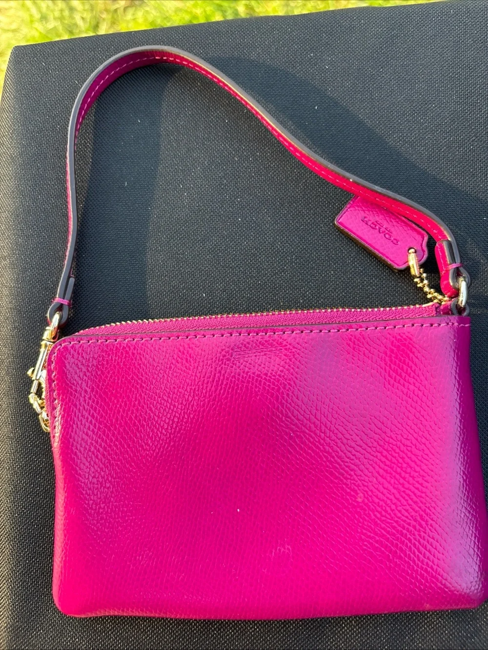 Coach Pink Patent Leather Wristlet